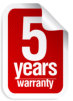 Five Year Warranty